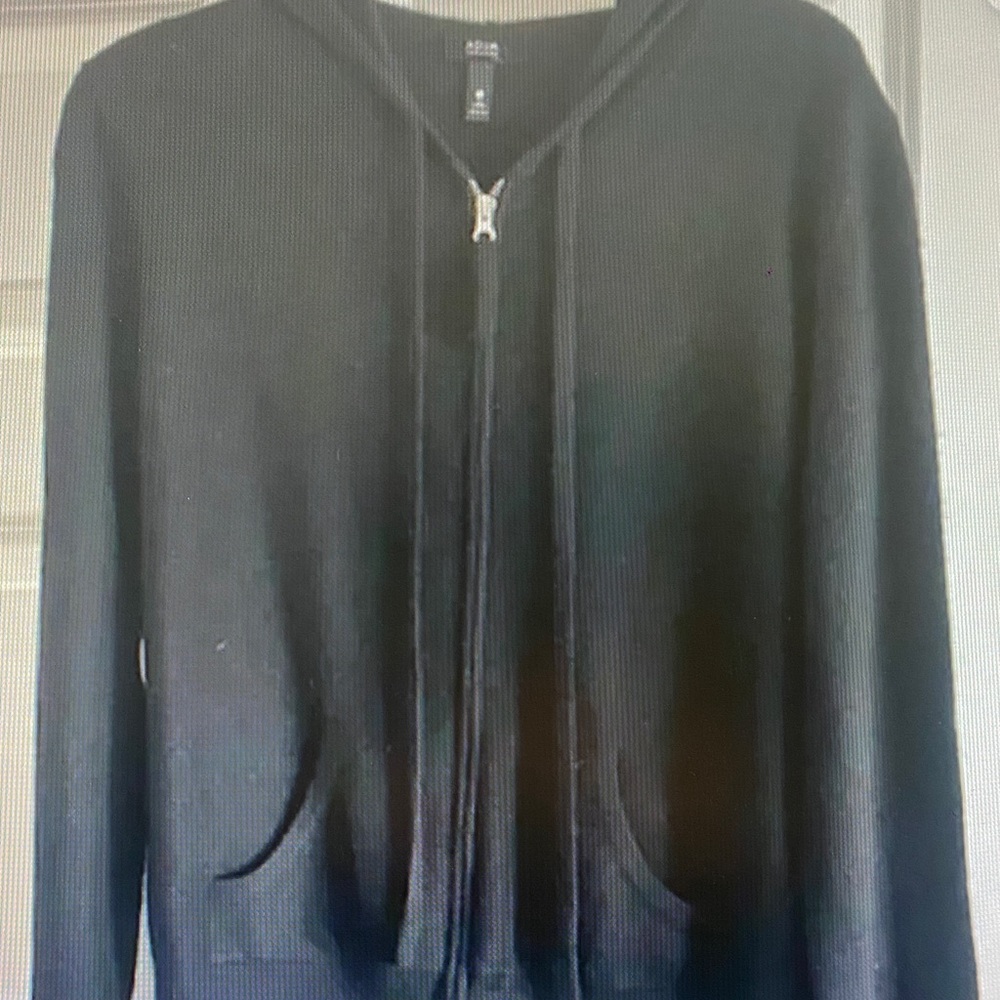Aqua Men's Zip-Up Sweater in Black